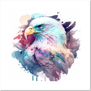 Eagle Bird Portrait Animal Painting Wildlife Outdoors Adventure Posters and Art